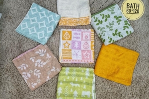 Khăn chạm hoa ký 60X120cm